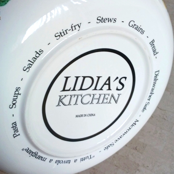 Lidia bastianich Pasta Bowl, stoneware, 12 1/2" dia., lemons design,NEW IN BOX - Picture 3 of 8